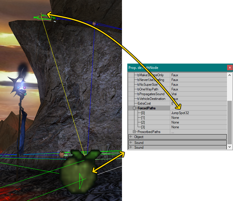 JumpSpot dans les ForcedPaths d'un PathNode, dans CTF-Magma