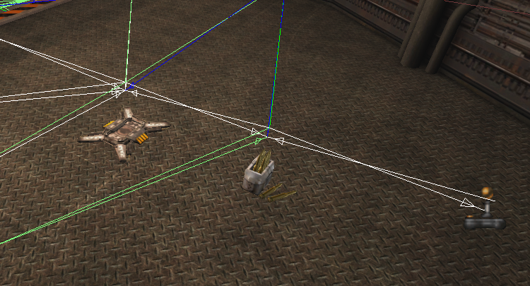 Base d'arme et munitions relées au réseau