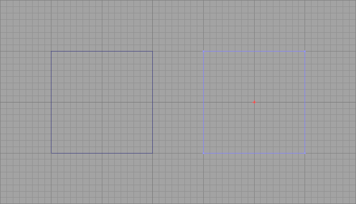 Brush solide en bleu, version sélectionnée à droite