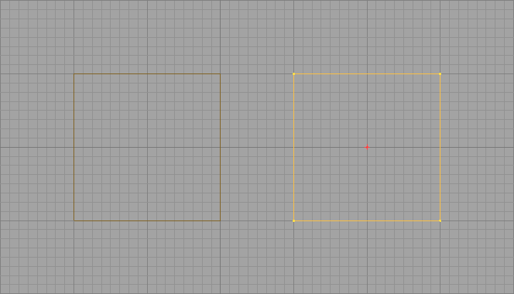 Brush négatif en marron, version sélectionnée jaune à droite