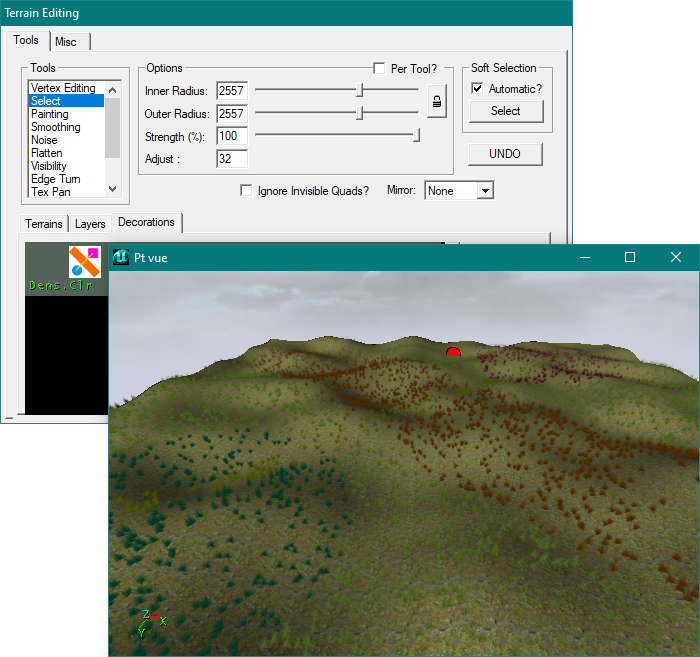Utilisation d'une ColorMap avec un decolayer