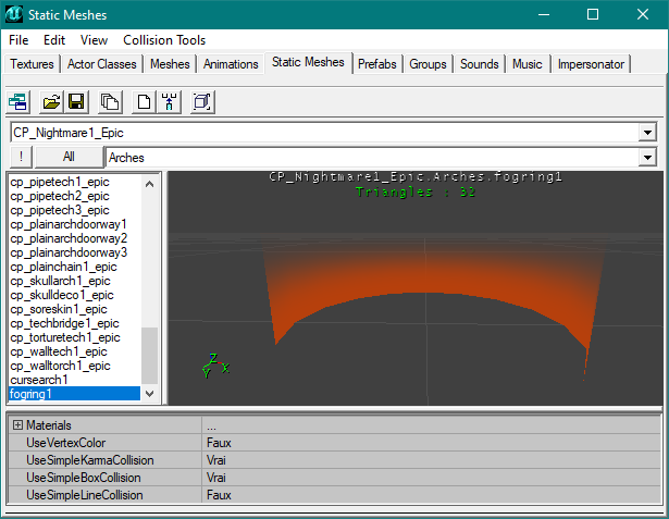 Fogring dans le static-mesh browser