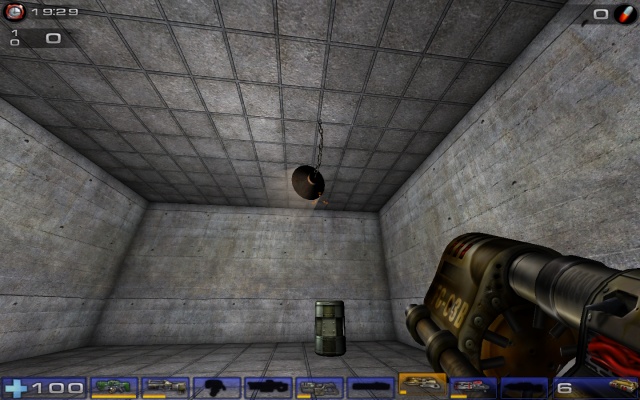 Lors du tir, la lampe se débat au bout de sa chaine