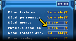 Physique détaillée activée