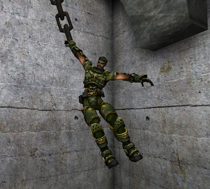 Ragdoll au bout d'une chaîne avec un KBSJoint pour l'y attacher