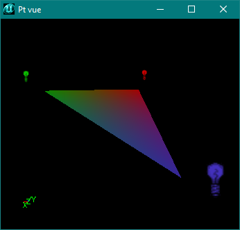 Illumination d'un triangle de static-mesh