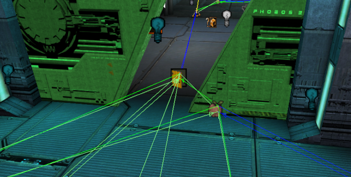 Un chemin créé à travers l'actor Door dans DM-Phobos2