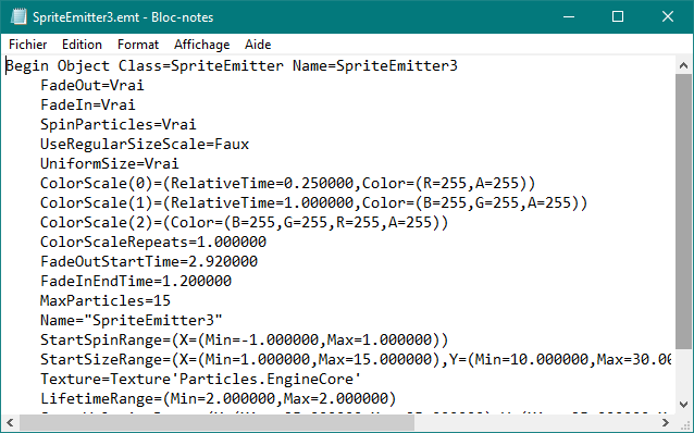 Emitter sauvé sous forme de fichier .emt