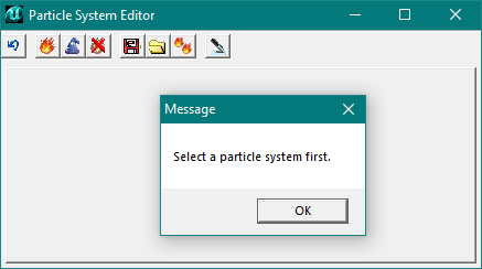 Message d'erreur en ajoutant un système de particules sans avoir un Emitter sélectionné