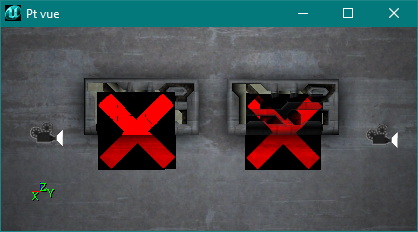 Un Projector, à gauche, rebuildé 3 fois, et un Projector normal à droite