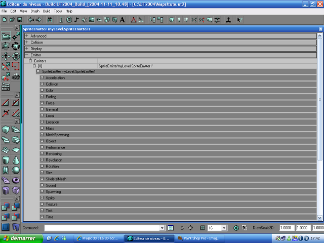 propriétés des Emitter