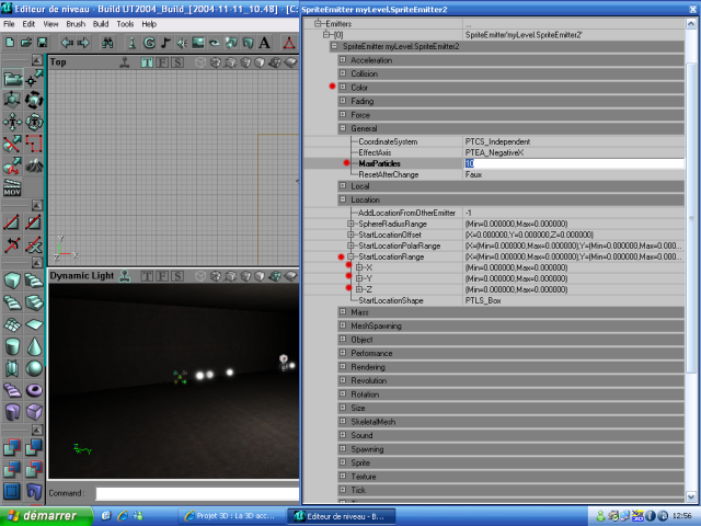 Onglets General et Location