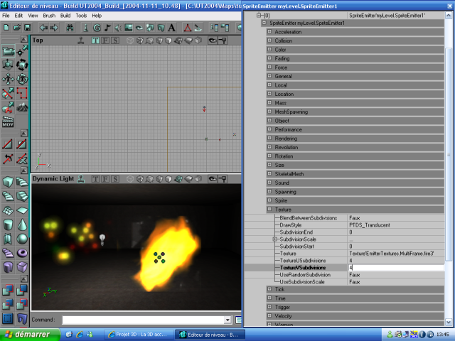 La texture n'affiche qu'une seule frame