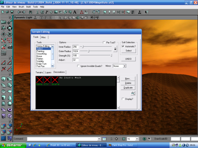 Le decolayer dans le Terraininfo