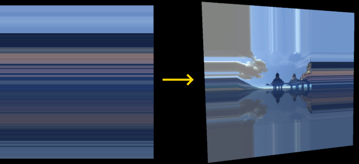 Texture avec clamping étirée sur les côtés