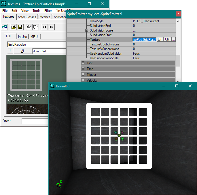 Changement de la texture des particules