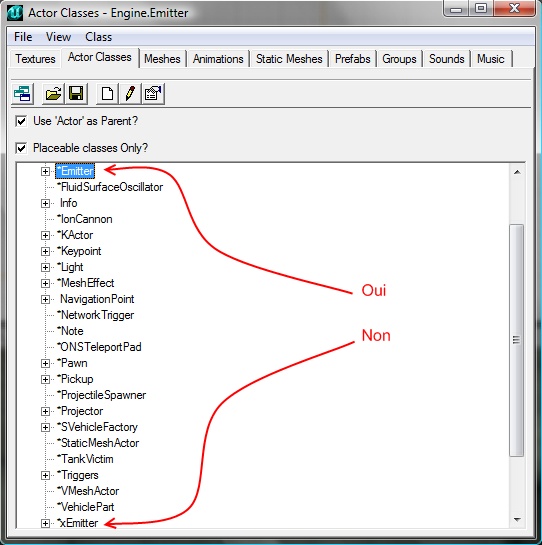 Emitter dans l'actor browser