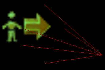 Flèche directionnelle du téléporteur