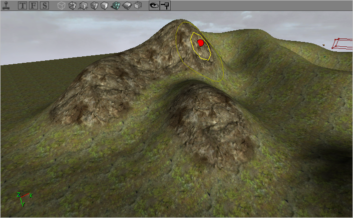 Application d'une texture sur le terrain avec l'outil Painting