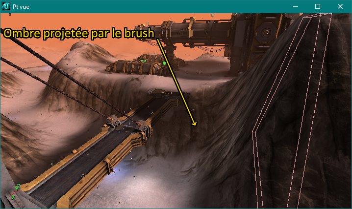 Ajout d'un brush caché pour projeter l'ombre appropriée