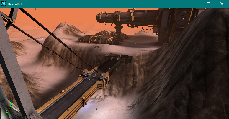 Absence d'ombre derrière la montagne dans Riveting