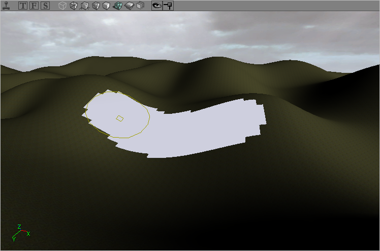Terrain partiellement rend invisible