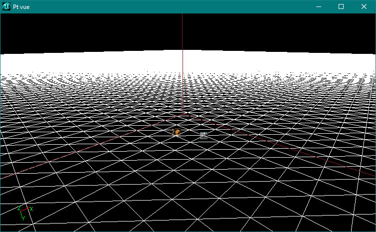 Terrain visible en mode Wireframe