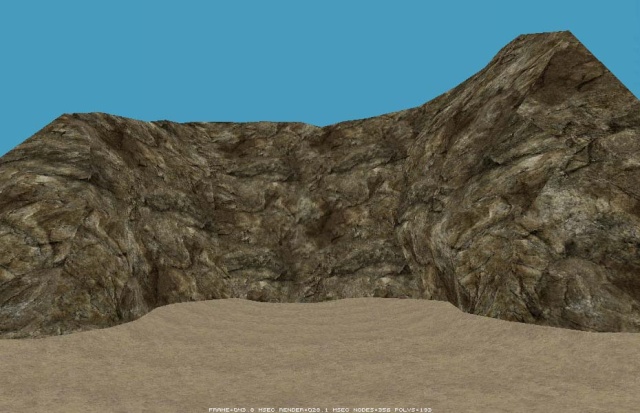 Falaise texturée correctement avec une texture tirée d'UT2003