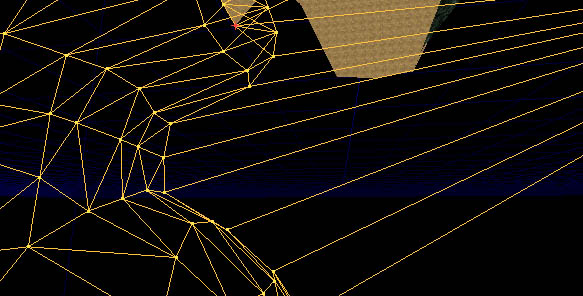 Wireframe du brush incliné