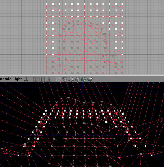 Les vertices sélectionnés