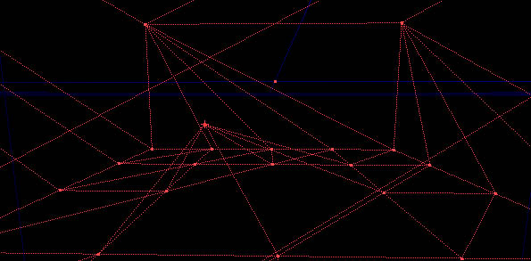 Vertex déplacé vers le haut et la gauche