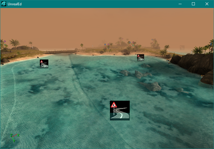 HoverPathNodes sur la surface de l'eau de ONS-IslandHop