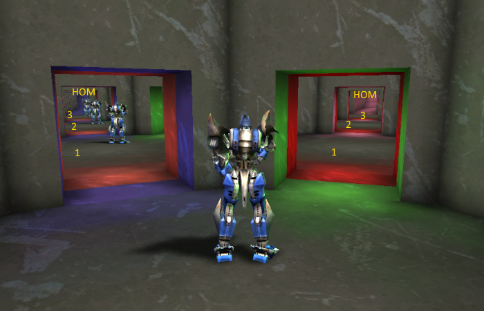 Deux warpzones en enfilade